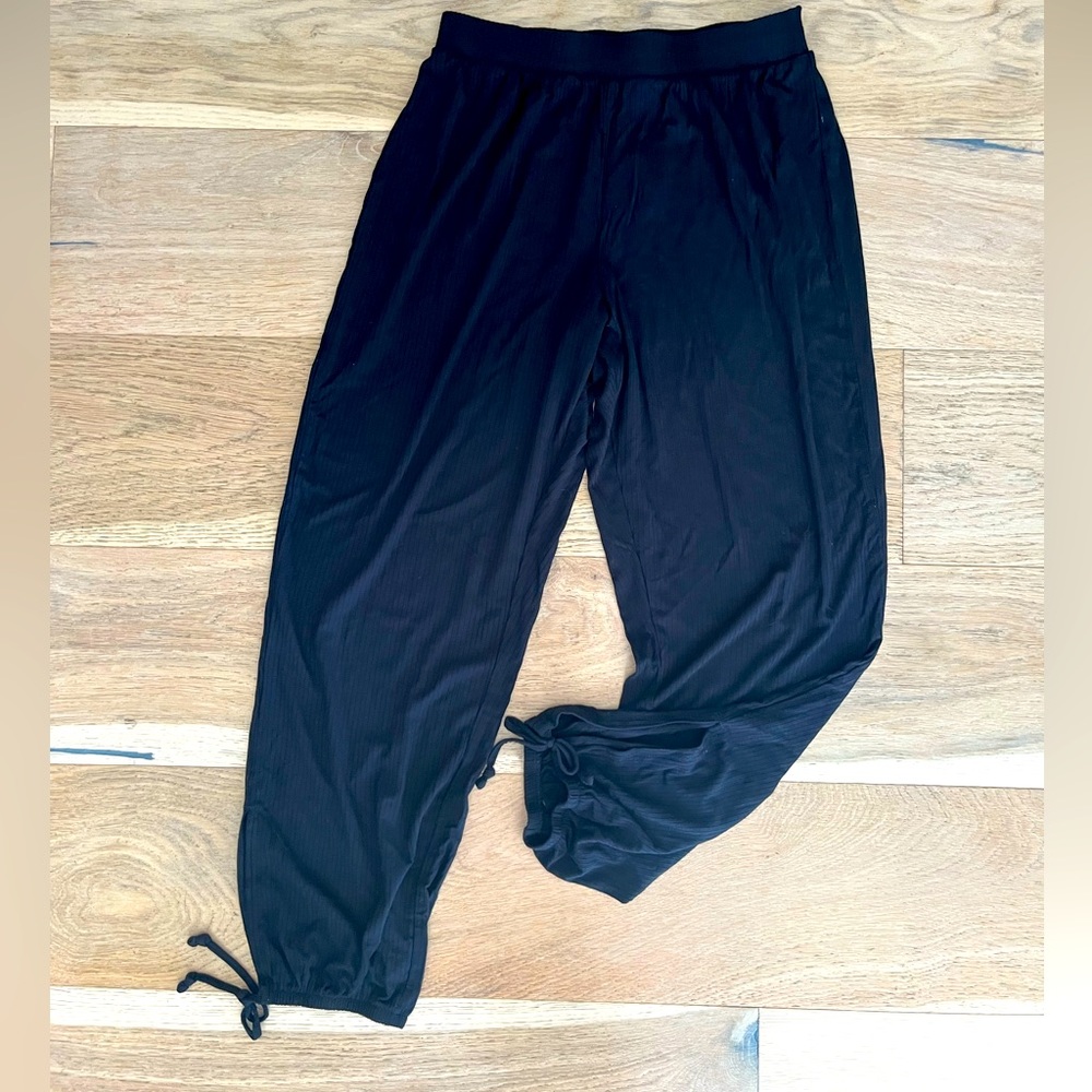 Comfy Balloon Leg Black Lounge Pants